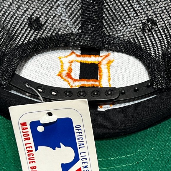 Drew Pearson Vintage Pittsburgh Pirates Baseball MLB Snapback Hat Black New Mesh - Picture 9 of 10